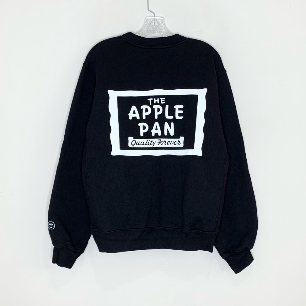 NEW Madhappy x The Apple Pan Fleece Crewneck Sweatshirt (Sz M Unisex) Rare Black
